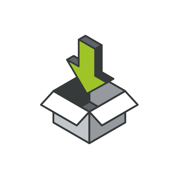 icon of a box with an arrow pointing in