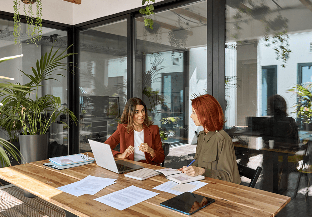 professional women in a meeting