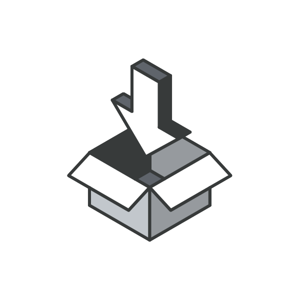 icon of a box with arrow pointing in