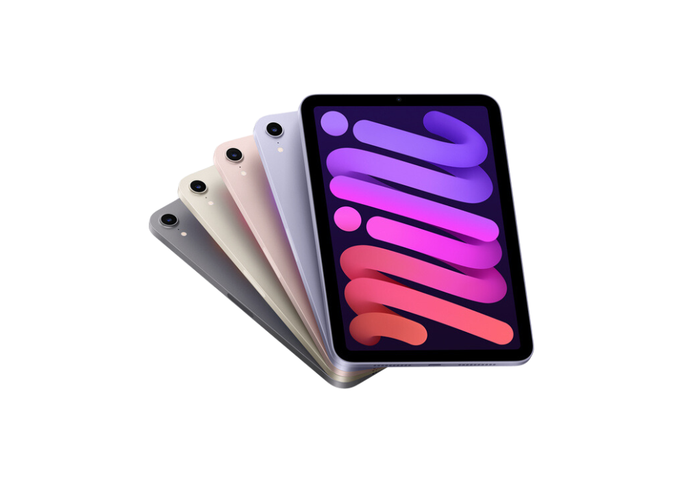 spread of ipad minis in different colors horizontally