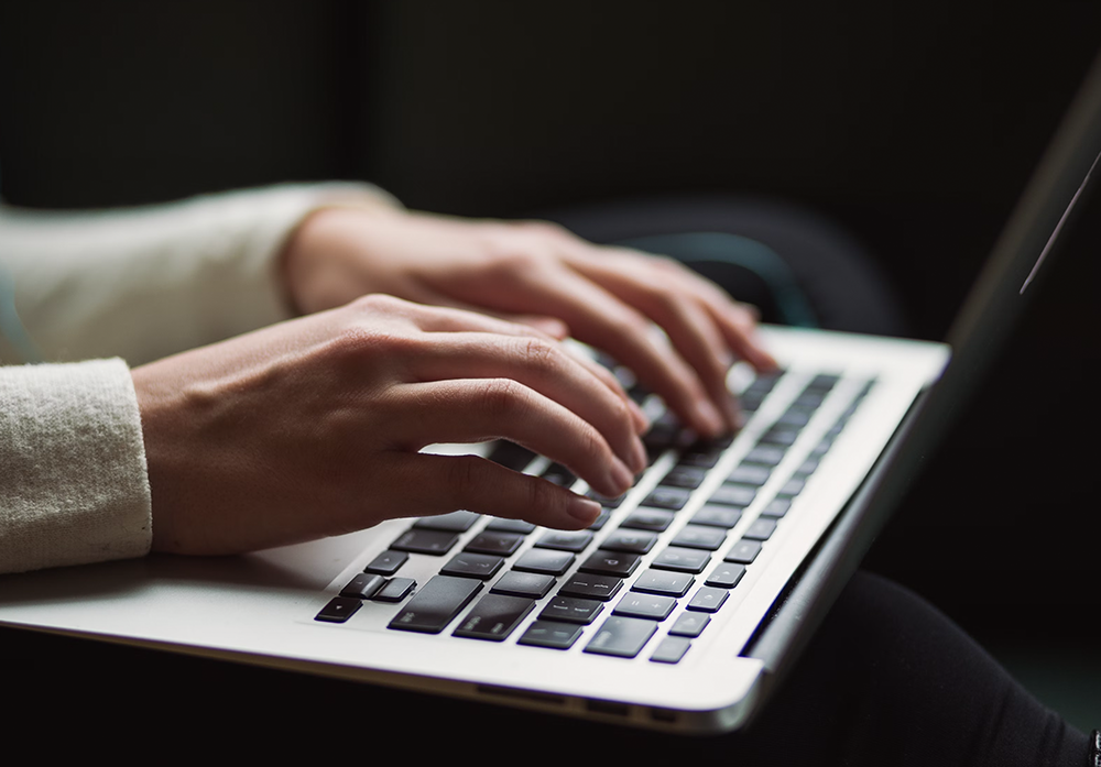 a person using a apple device