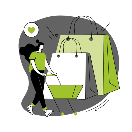 icon of a woman shopping